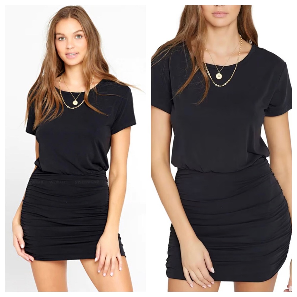 L*space Balboa Mini Black Coverup Dress